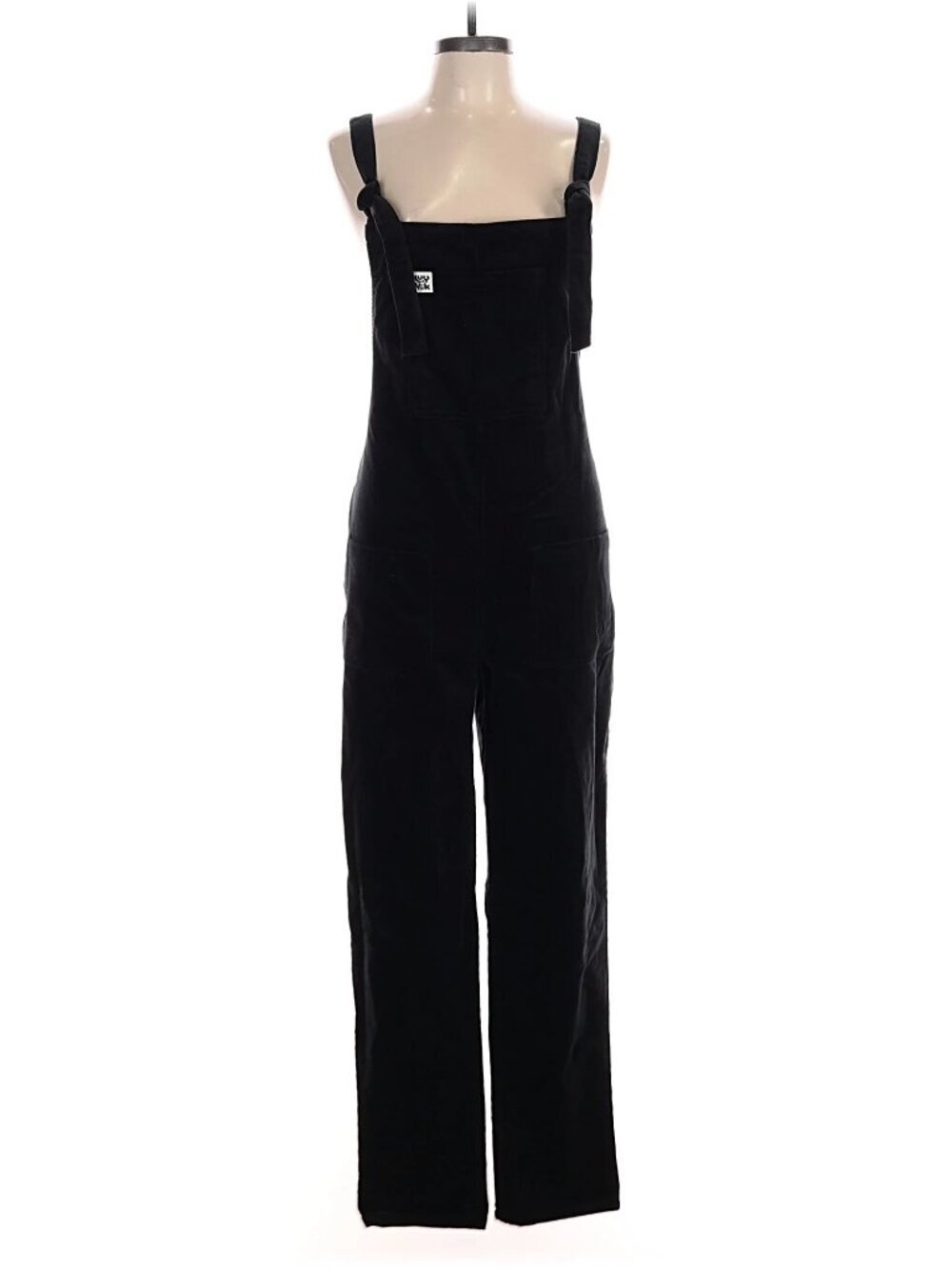 Lucy & Yak Easton Corduroy Dungarees Black UK 10 Long NWT Organic Cotton